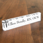 Nurse nameplate for desk