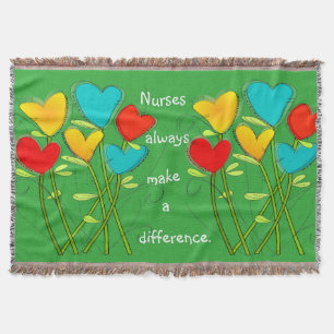 Nurse Nap Blanket Make a Difference Green