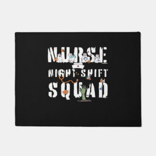 Nurse Night Shift Halloween Squad Classic T-Shirt Doormat