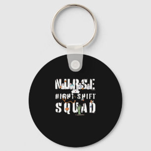 Nurse Night Shift Halloween Squad Classic T-Shirt Key Ring