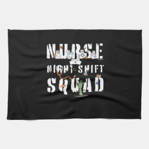 Nurse Night Shift Halloween Squad Classic T-Shirt Tea Towel