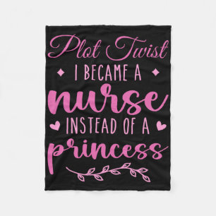 Nurse Not Princess Funny Nurse Tees For Women Funn Fleece Blanket