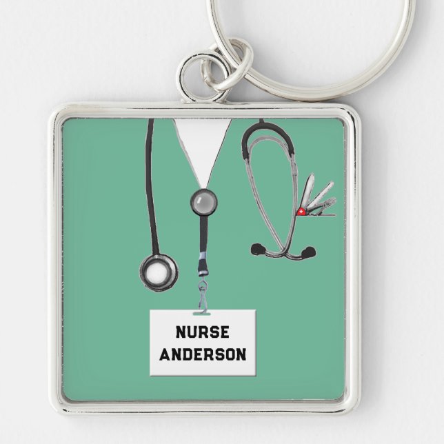 Nurse Novelty Gift Key Ring (Front)