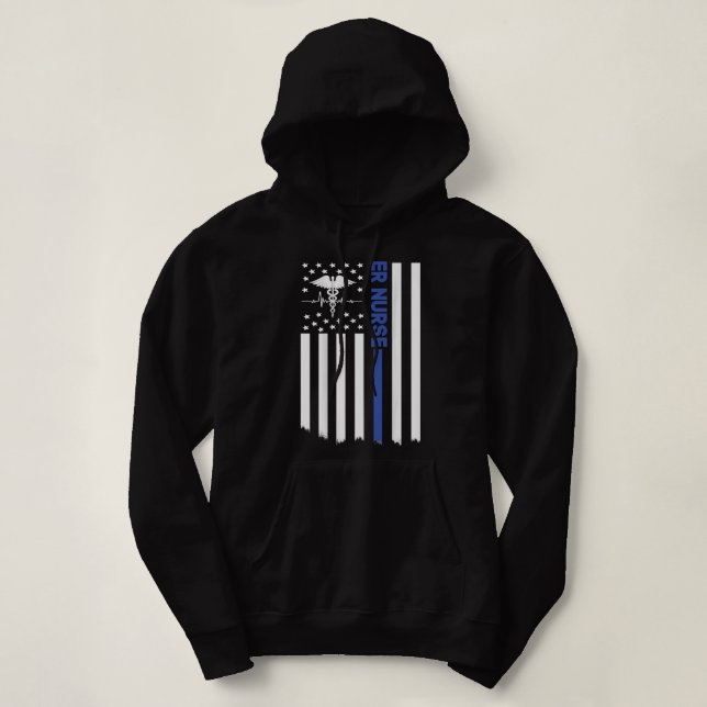 Nurse Nursery ER Nurse For Women Nursing ER EMT Nu Hoodie (Design Front)