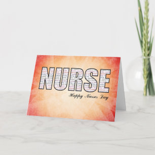 NURSE Nurses Day in Words Thank You Card