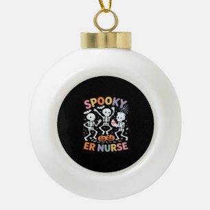 Nurse Nursing Cute Halloween Spooky Essential T-Sh Ceramic Ball Christmas Ornament