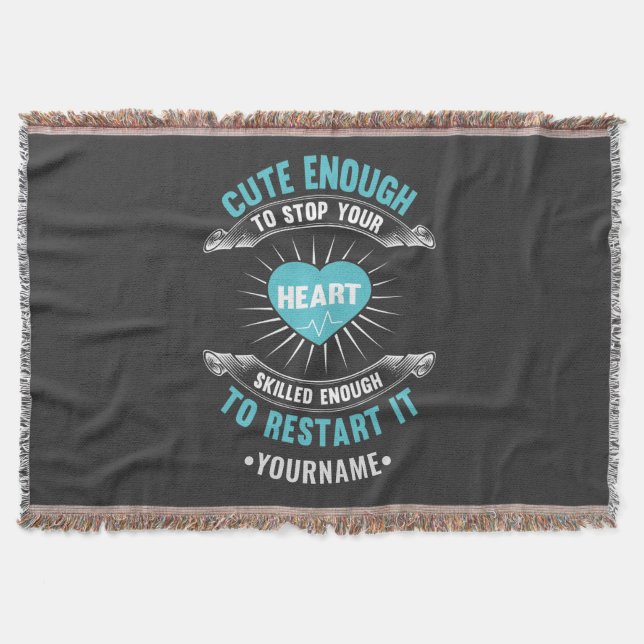 Nurse Nursing Funny Nurse Throw Blanket (Front)