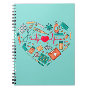 Nurse Nursing Heart Tool Notebook
