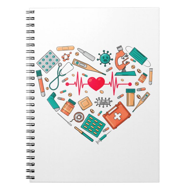 Nurse Nursing Heart Tool Notebook (Front)