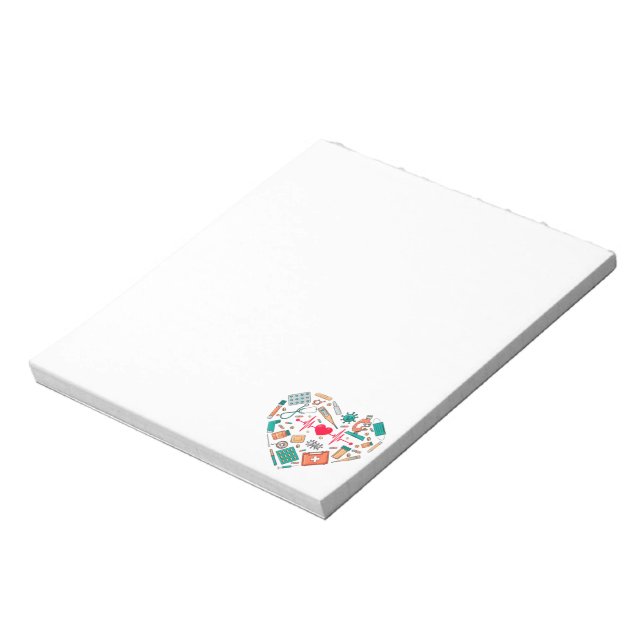 Nurse Nursing Heart Tool Notepad (Rotated)
