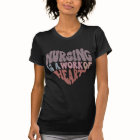Nurse Nursing is a work of heart Retro Groovy