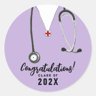 Nurse Nursing School Graduation Classic Round Sticker