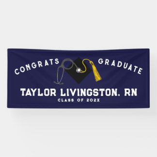 Nurse Nursing School Graduation Congrats Banner