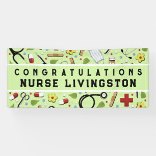 Nurse Nursing School Graduation Congrats Banner