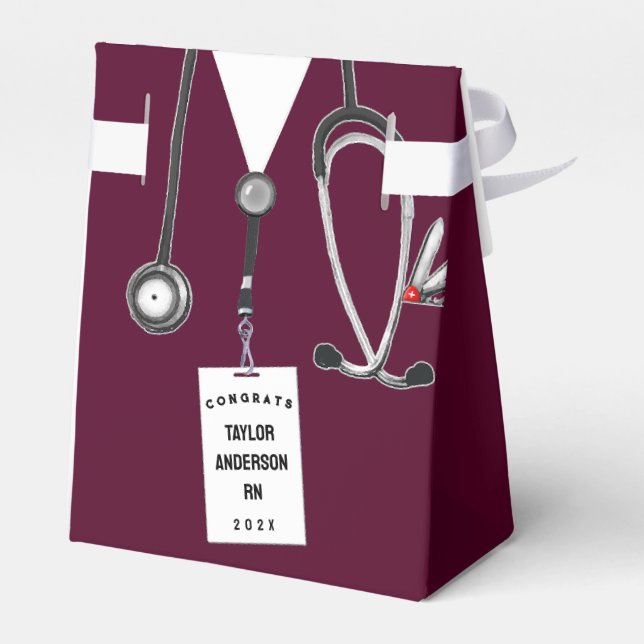 Nurse Nursing School Graduation Favour Box (Back Side)