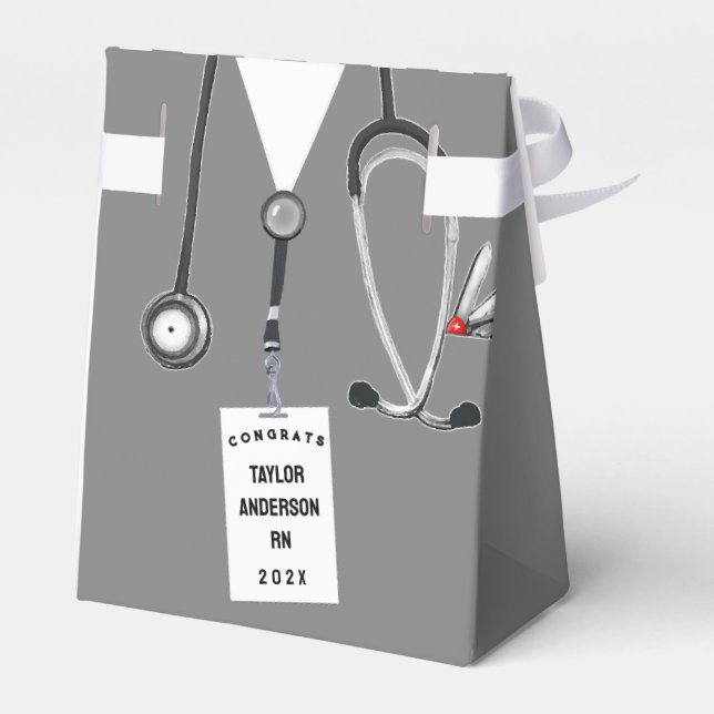 Nurse Nursing School Graduation Favour Box (Back Side)