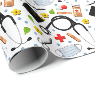 Nurse Nursing School Graduation Gift Wrapping Pape Paper