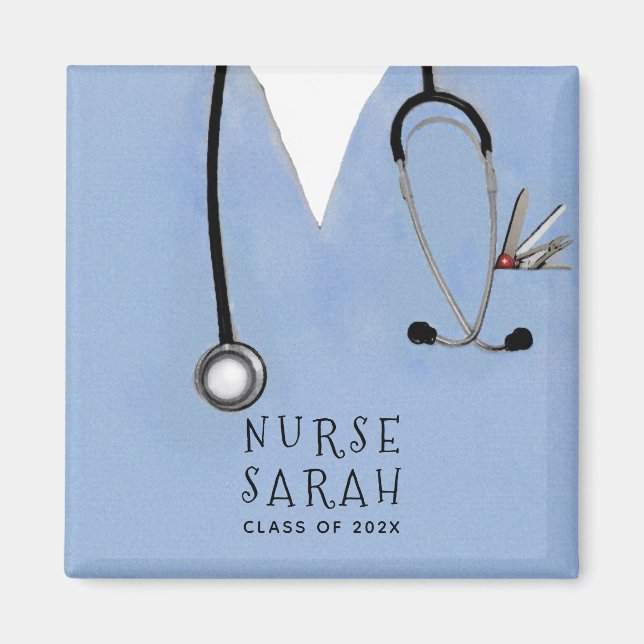 Nurse Nursing School Graduation Magnet (Front)