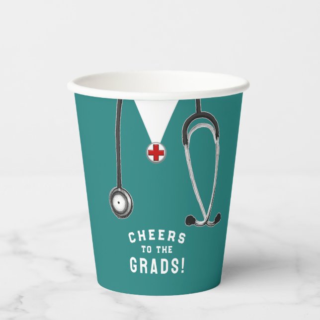 Nurse Nursing School Graduation Paper Cups (Front)