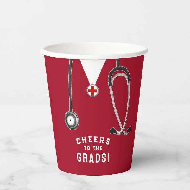 Nurse Nursing School Graduation Paper Cups (Front)
