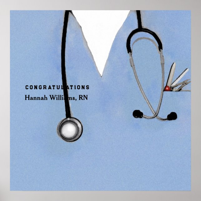 Nurse Nursing School Graduation Poster (Front)