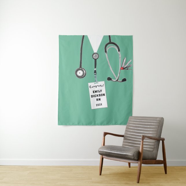 Nurse Nursing School Graduation Tapestry (In Situ)