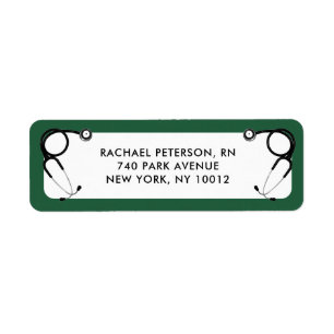Nurse Nursing School Return Address Label