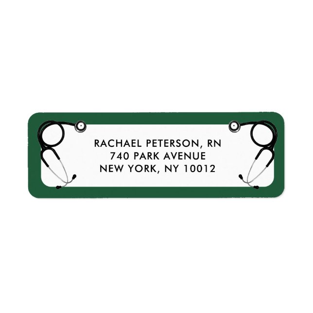 Nurse Nursing School Return Address Label (Front)
