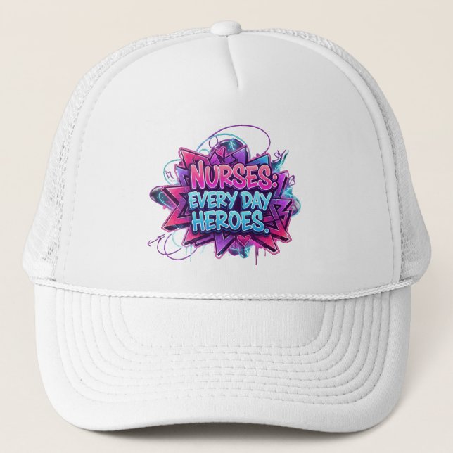 Nurse off Duty Cap" - Stylish time for maintenance Trucker Hat (Front)