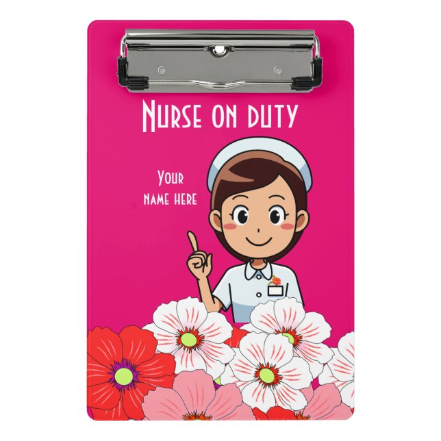Nurse On Duty 3 Mini Clipboard (Front)