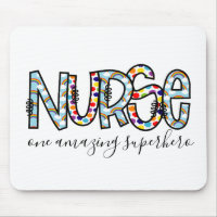 Nurse One Amazing Superhero Modern Typography
