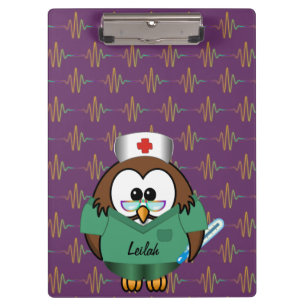nurse owl clipboard