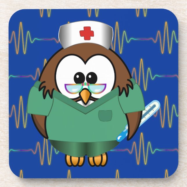 nurse owl coaster (Front)