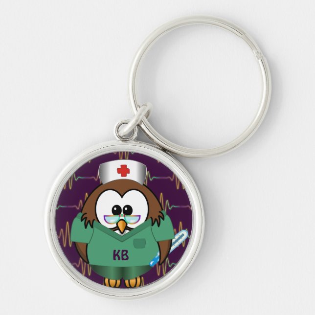nurse owl key ring (Front)