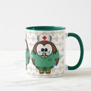 nurse owl mug