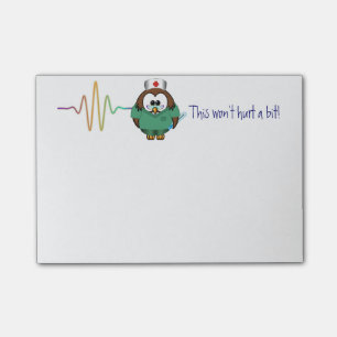 nurse owl post-it notes