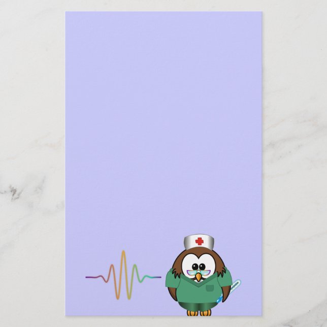nurse owl stationery (Front)