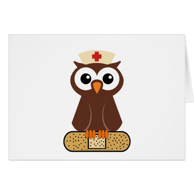 Nurse Owl (w/bandaid) (Front Horizontal)