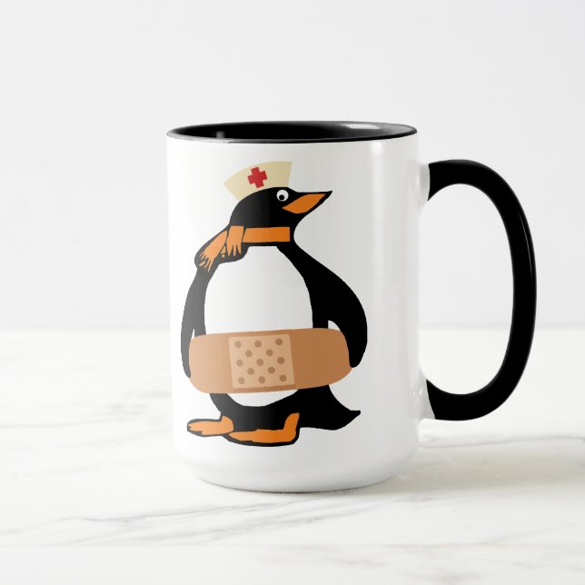 Nurse Penguin (w/bandaid) Mug (Right)
