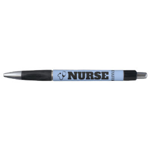 Nurse Personalised Stethoscope Black Ink Pen