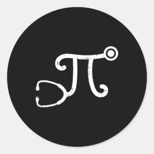 Nurse Pi Day Rate Lovers Math Geek Matching Teache Classic Round Sticker