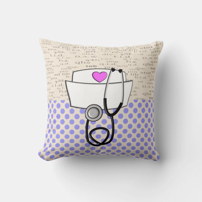 Nurse Pillow Purple Reversable Design (Front)