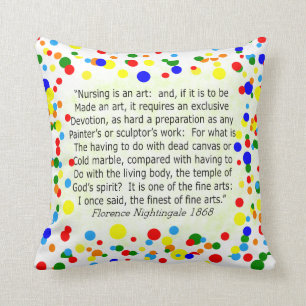 Nurse Pillow With Florence Nightingale Quote II