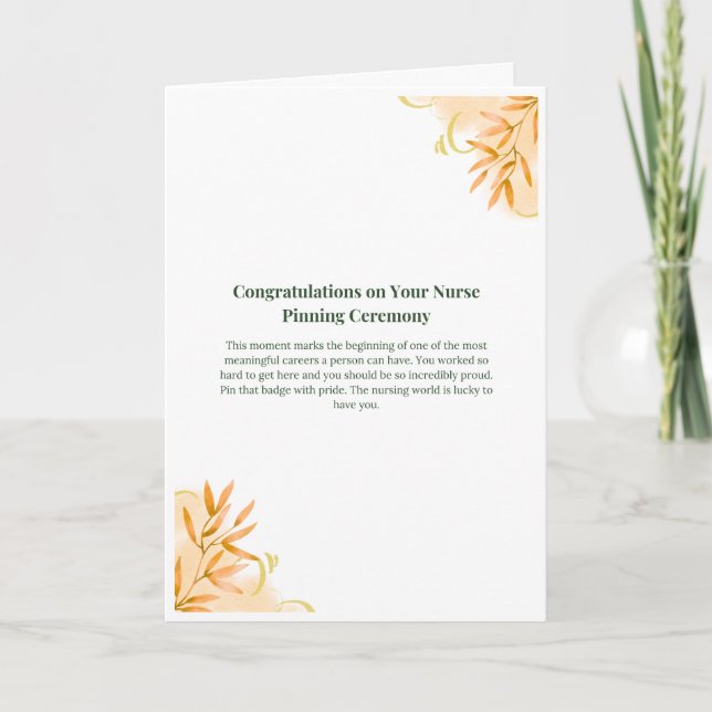 Nurse Pinning Ceremony Card (Front)