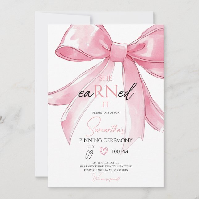 Nurse Pinning Ceremony Invitation (Front)