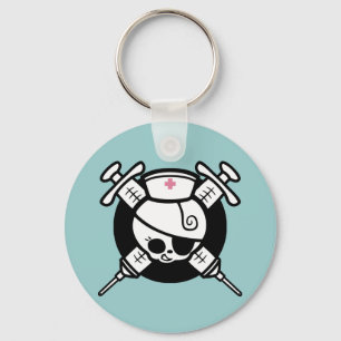 Nurse Pirate and Cross Hypos Key Ring