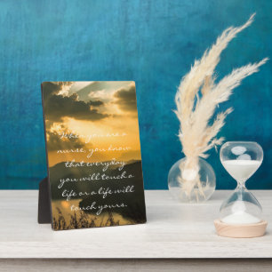 Nurse Plaque with Inspirational Quote