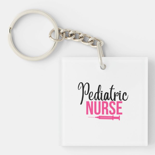 Nurse Poft Pediatric Nurse Key Ring (Front)