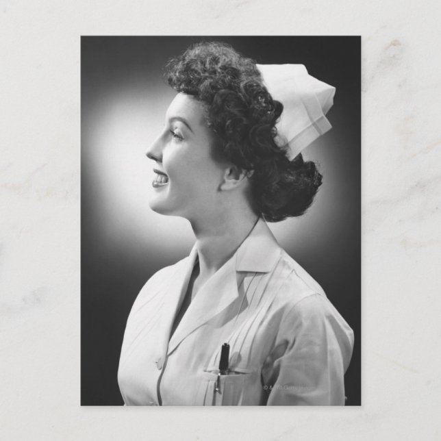 Nurse Posing Postcard (Front)