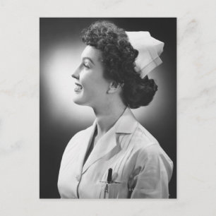 Nurse Posing Postcard